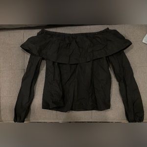 Wilfred off-the-shoulder black long sleeve top XS